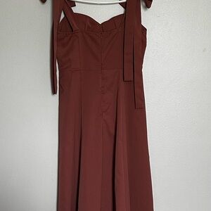 Elegant Brown Sleeveless Dress